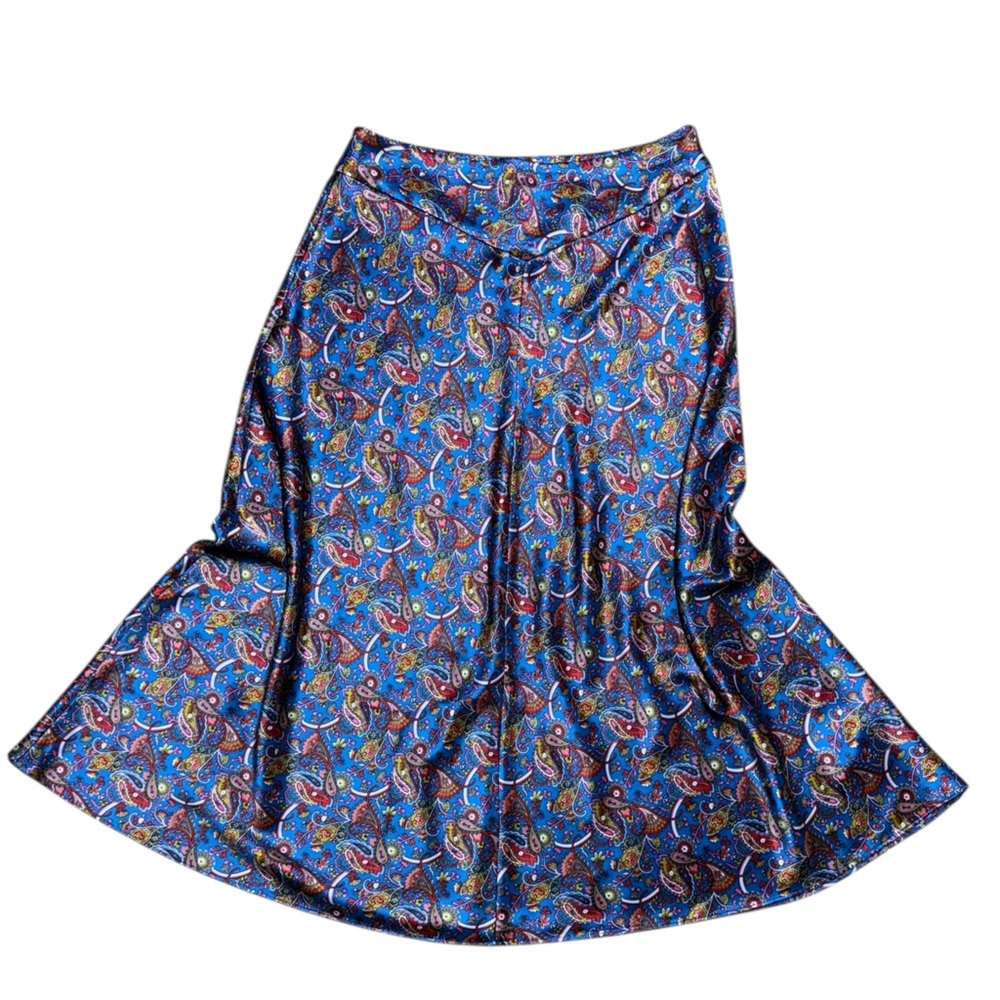 Boden USA, Seam Detail Winter Azure Fantastical,  Thick Satin Skirt